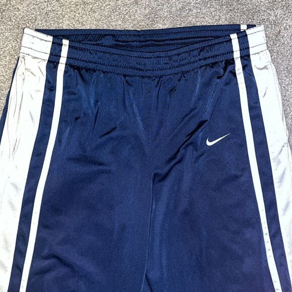 NIKE Blue white swoosh leg running Work out gym warm up basketball pants M (L) - Picture 3 of 5